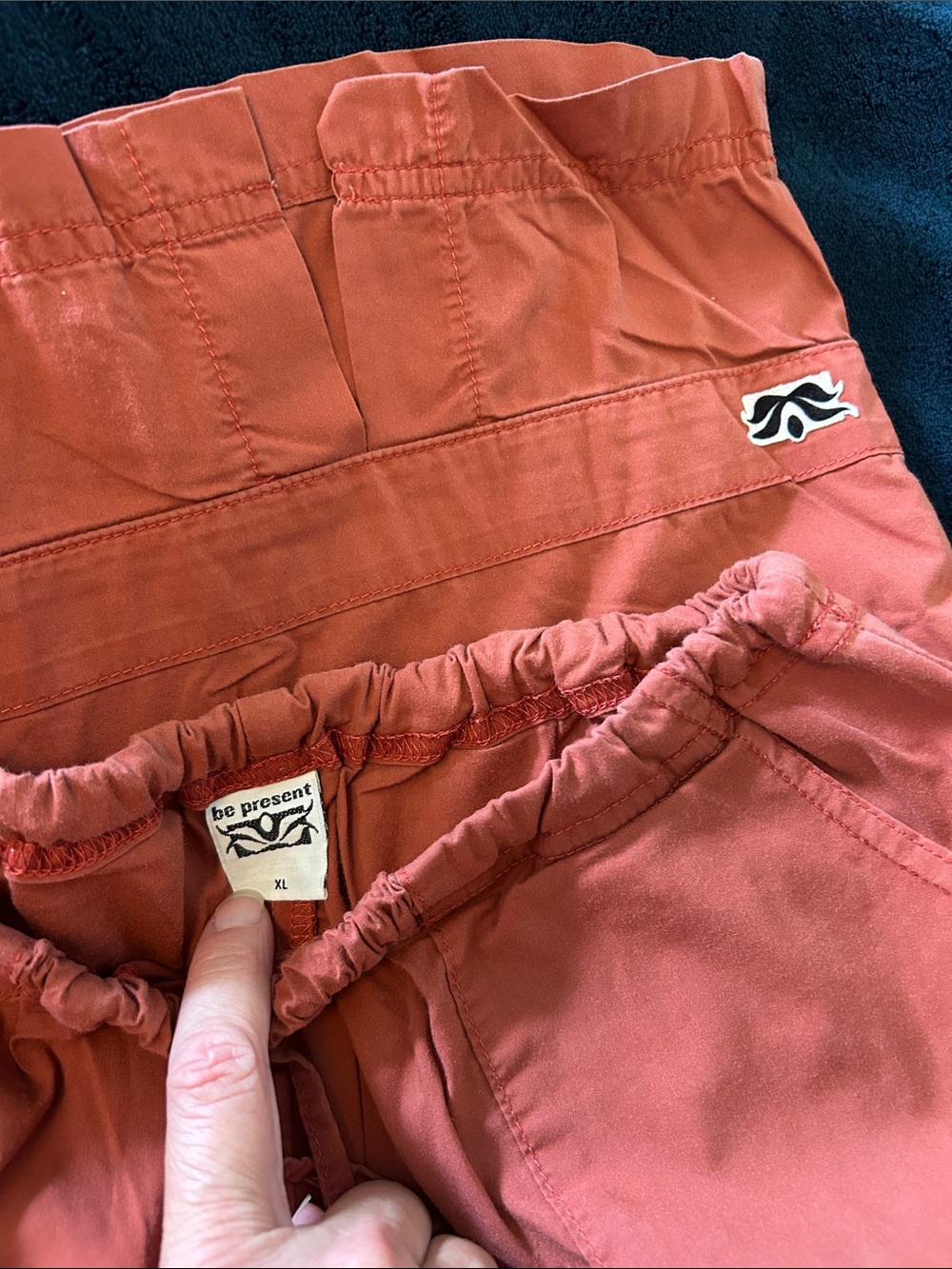 Be Present Vintage Burnt Orange Wide-Leg Drawstring Pants/knickers Sz XL - Picture 2 of 5